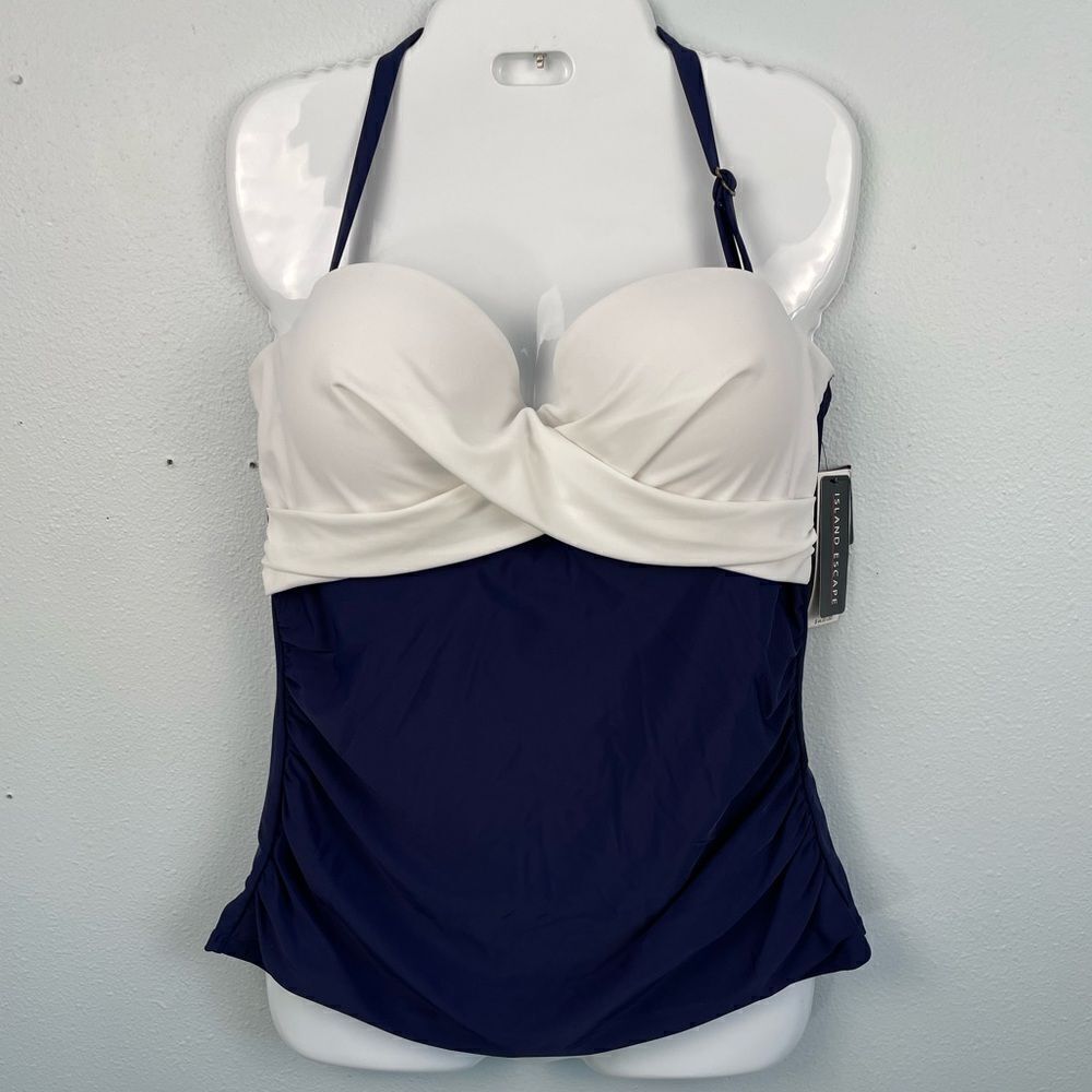 NWT Island Escape Tankini Top Size 14